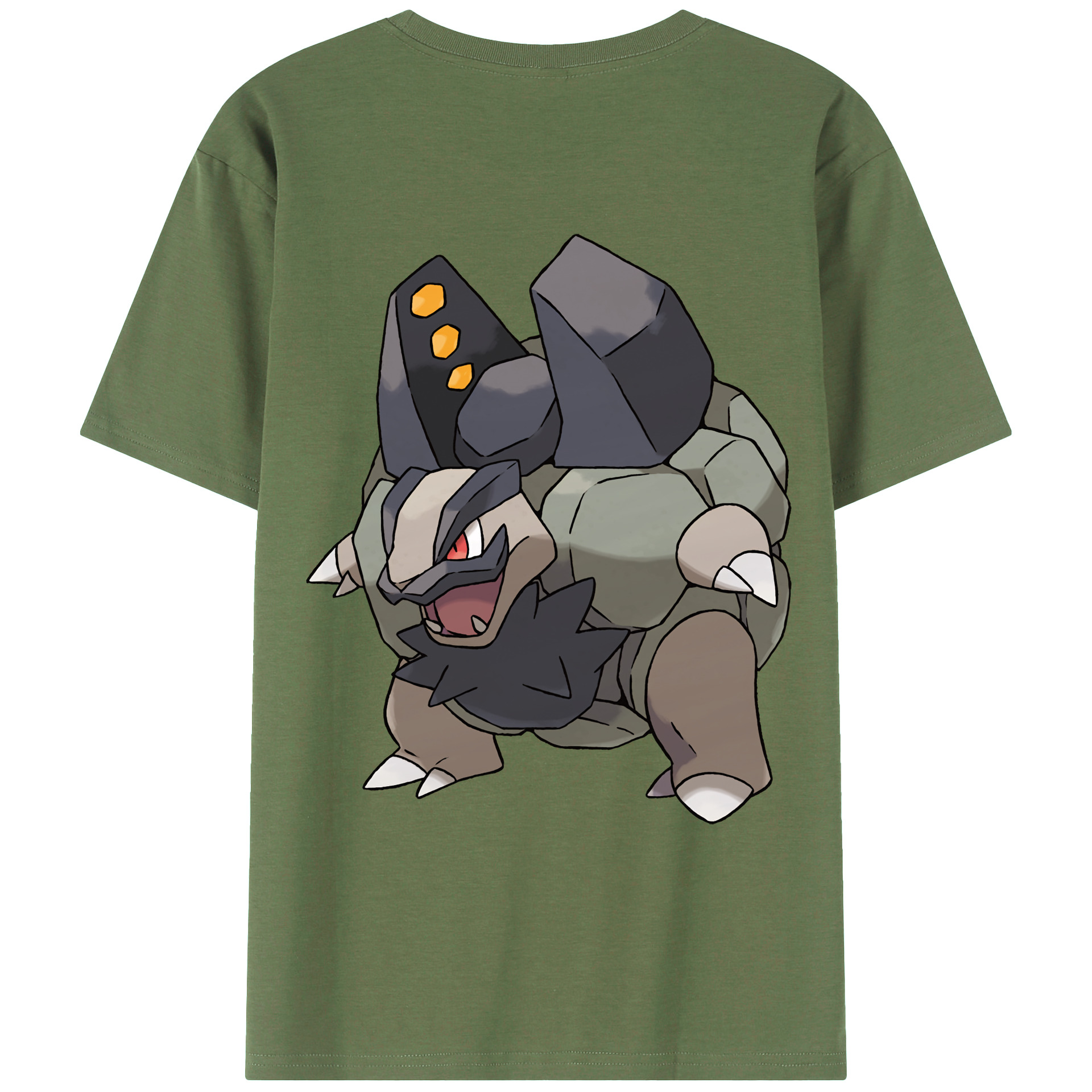 （画像用） ポケットモンスター Pokémon 綿100％ メンズ半袖Tシャツ（バックプリント） 通気性